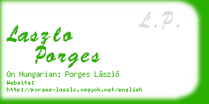 laszlo porges business card